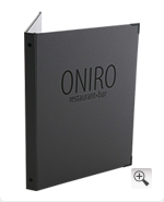 ONIRO Restaurant - Bar mit Buchschrauben, Stecktaschen