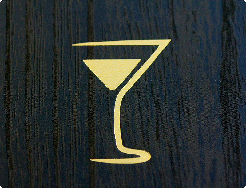 Barkarten mit Cocktailglas