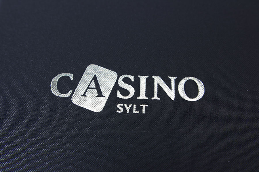 Casino Sylt mit Heißfolienprägung