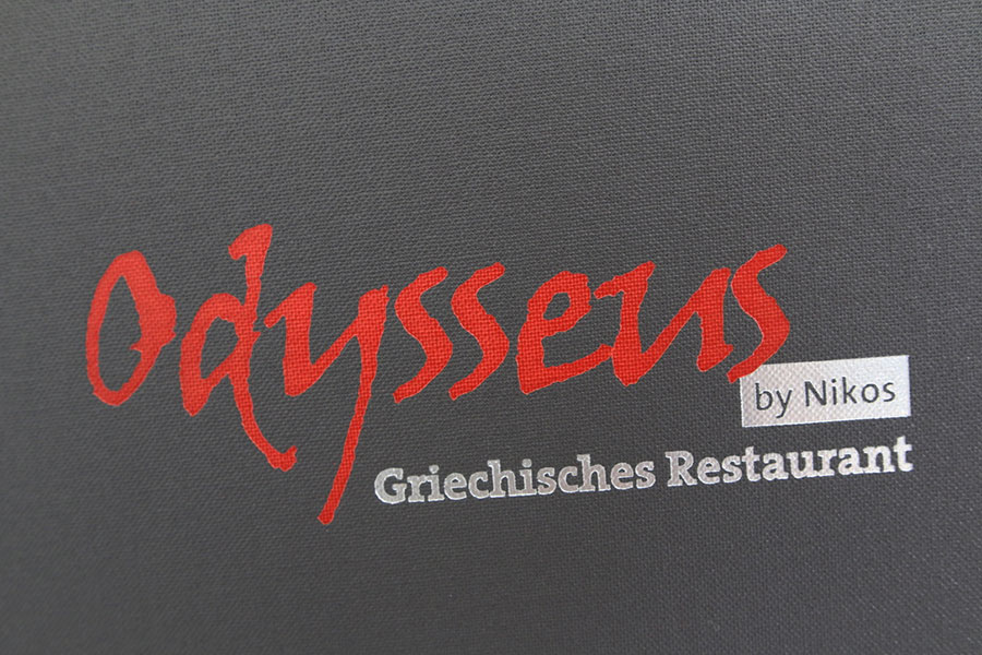 Odysseus by Nikos - Griechisches Restaurant mit Heißfolienprägung