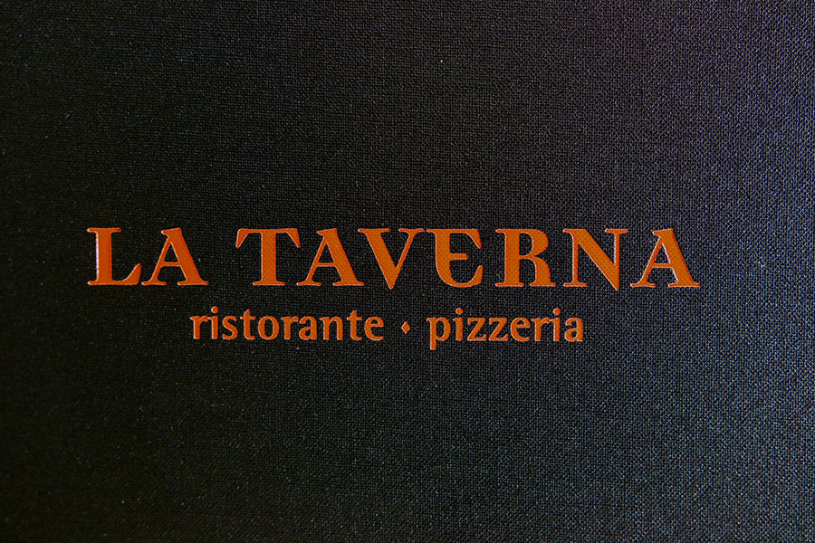La Taverna Restaurant mit Heißfolienprägung