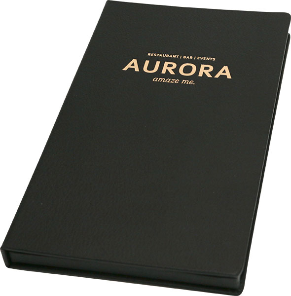 AURORA mit Rechnungsbox, Schalotte, Heißfolienprägung
