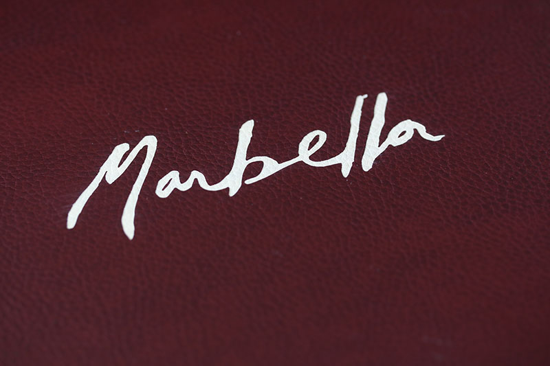Restaurant Marbella mit Heißfolienprägung