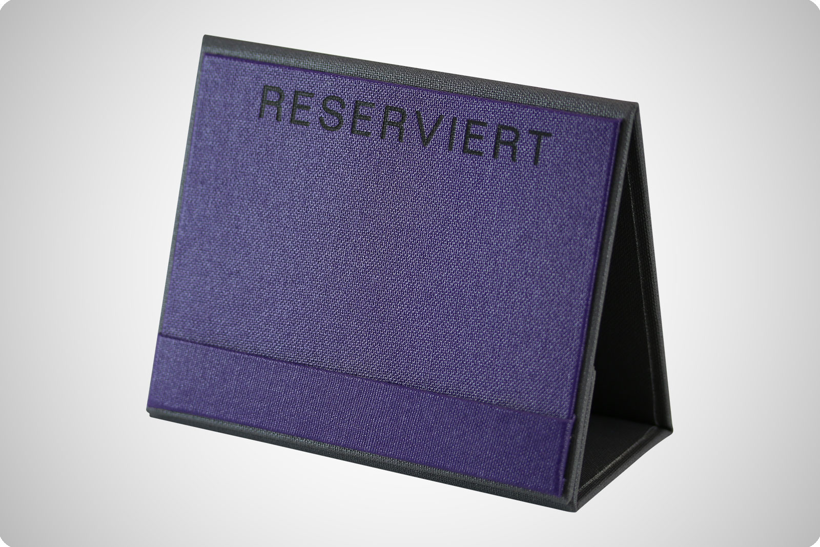 Speisekarten Serie Pflaume Reserviertaugsteller stehend