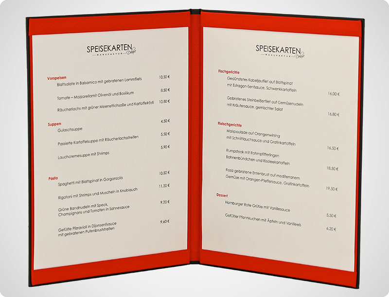 Gastronomie Papier für Speisekarten Magenta 5008 Rosa-Marmor, A5, 100 Blatt 