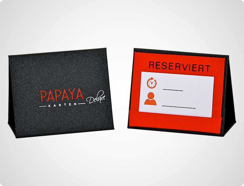 Speisekarten Serie Papaya Reservierungskarte