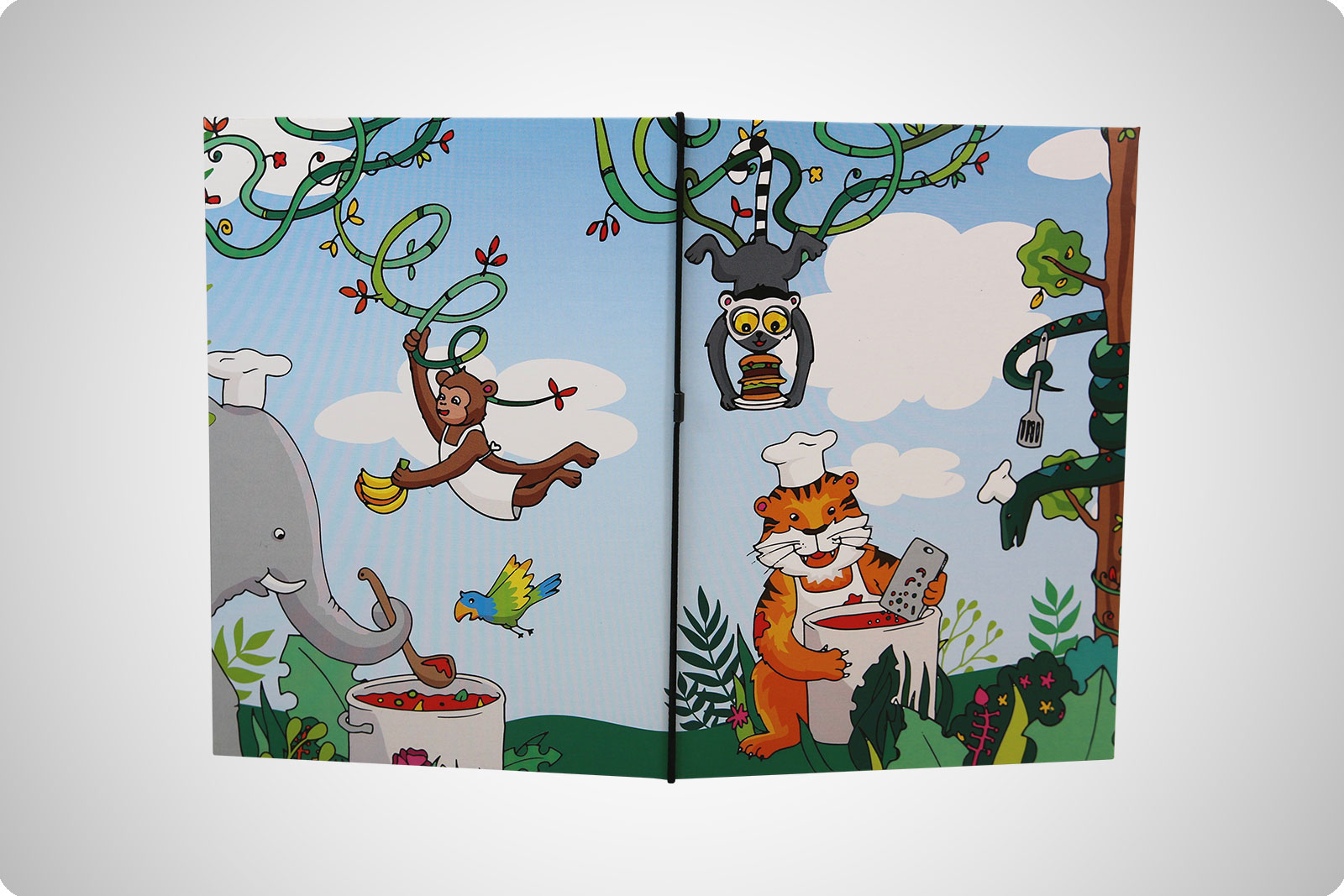 Kinderspeisekarte Hardcover Light - Dschungel