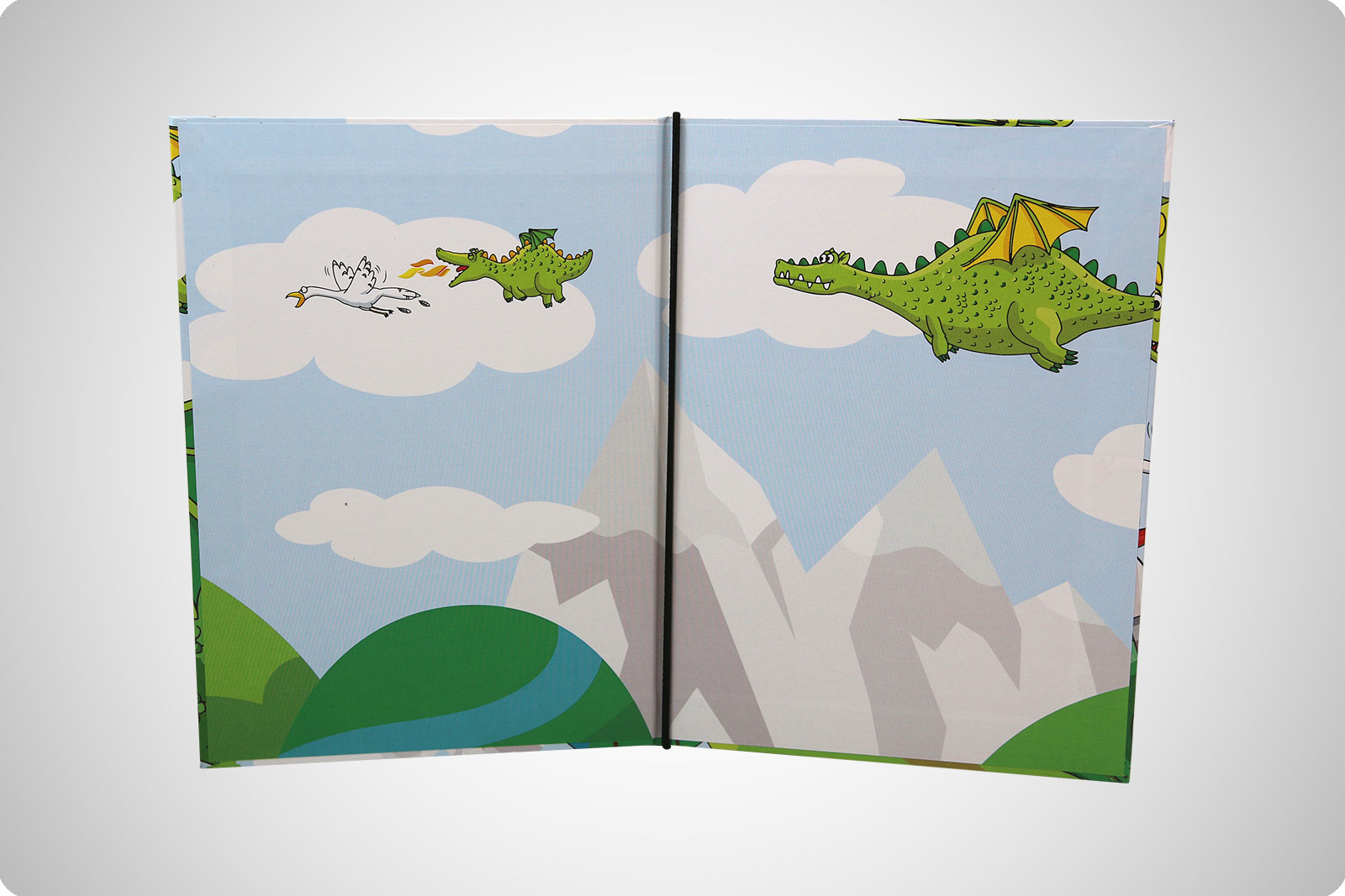 Kinderspeisekarte Hardcover Light Innen - Drachen