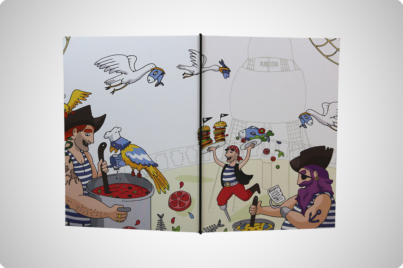 Kinderspeisekarte Hardcover Light - Piraten