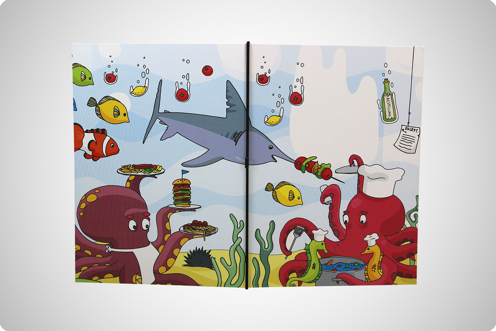 Kinderspeisekarte Hardcover Light - Unterwasser