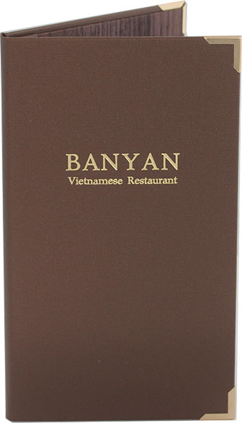 BANYAN Restaurant mit Rechnungsmappen, Speisekarten Zwiebel