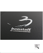 Bonstaff im Landratsgarten mit Logo