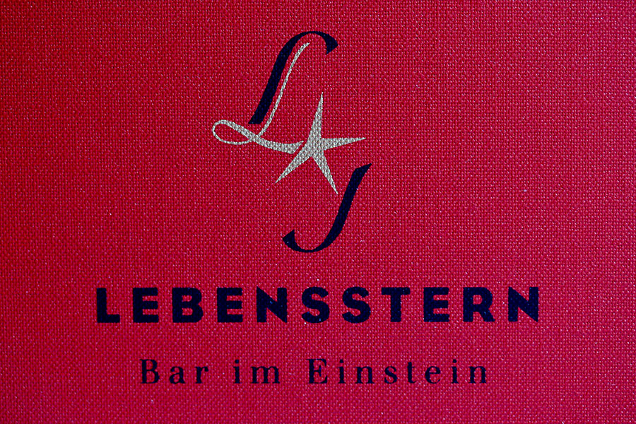 Lebensstern - Bar im Einstein mit Logo