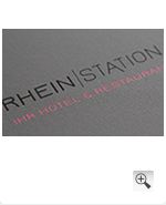Rheinstation Köln mit Logo