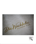 Restaurant „Die Wachtelei“ / Hotel Landhaus Wachtelhof mit Speisekarte, Siebdruck